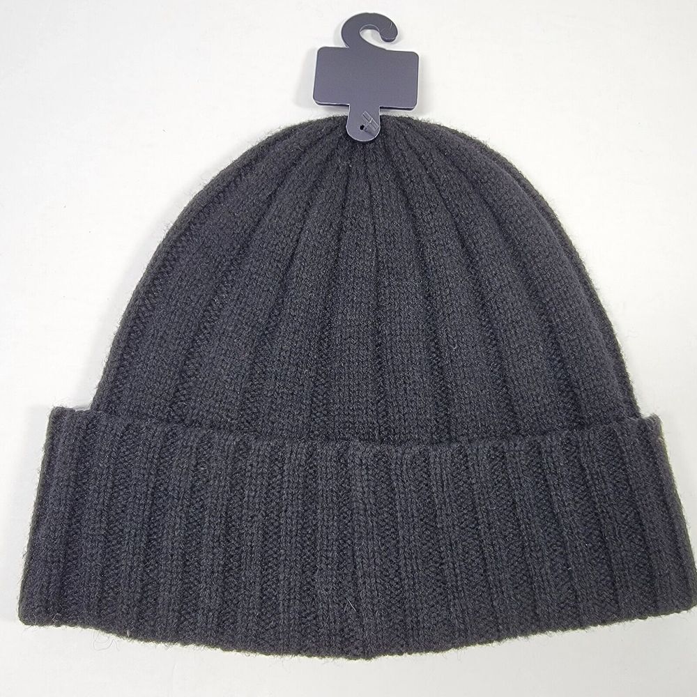 Polo Ralph Lauren Signature Merino Cuffed Beanie Hat Black Red (Pp0054-100) NWT - Picture 4 of 9